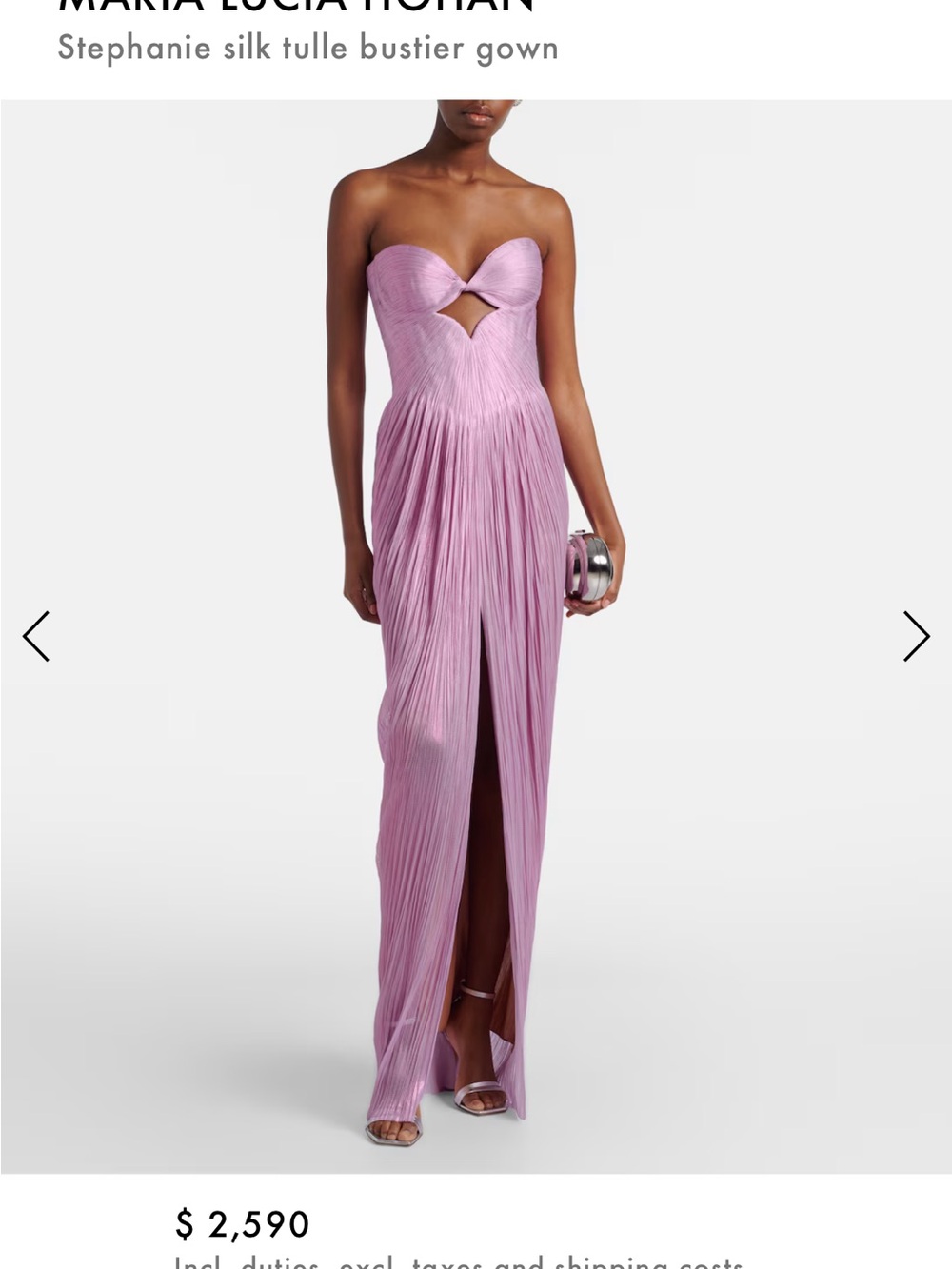 Strapless Stephanie Pink Maxi Dress with Front Slit